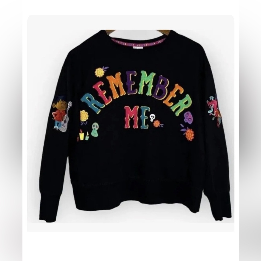 Disney's Women's Coco
Embroidered Black 'Remember
Me' Sweatshirt 3X NWT